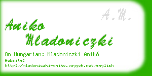 aniko mladoniczki business card