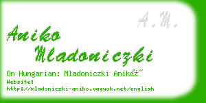 aniko mladoniczki business card